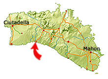 Cala Galdana map
